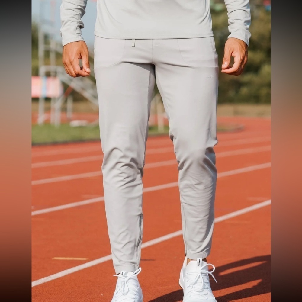 ICON Men's Light Gray Joggers M - Picture 2 of 6